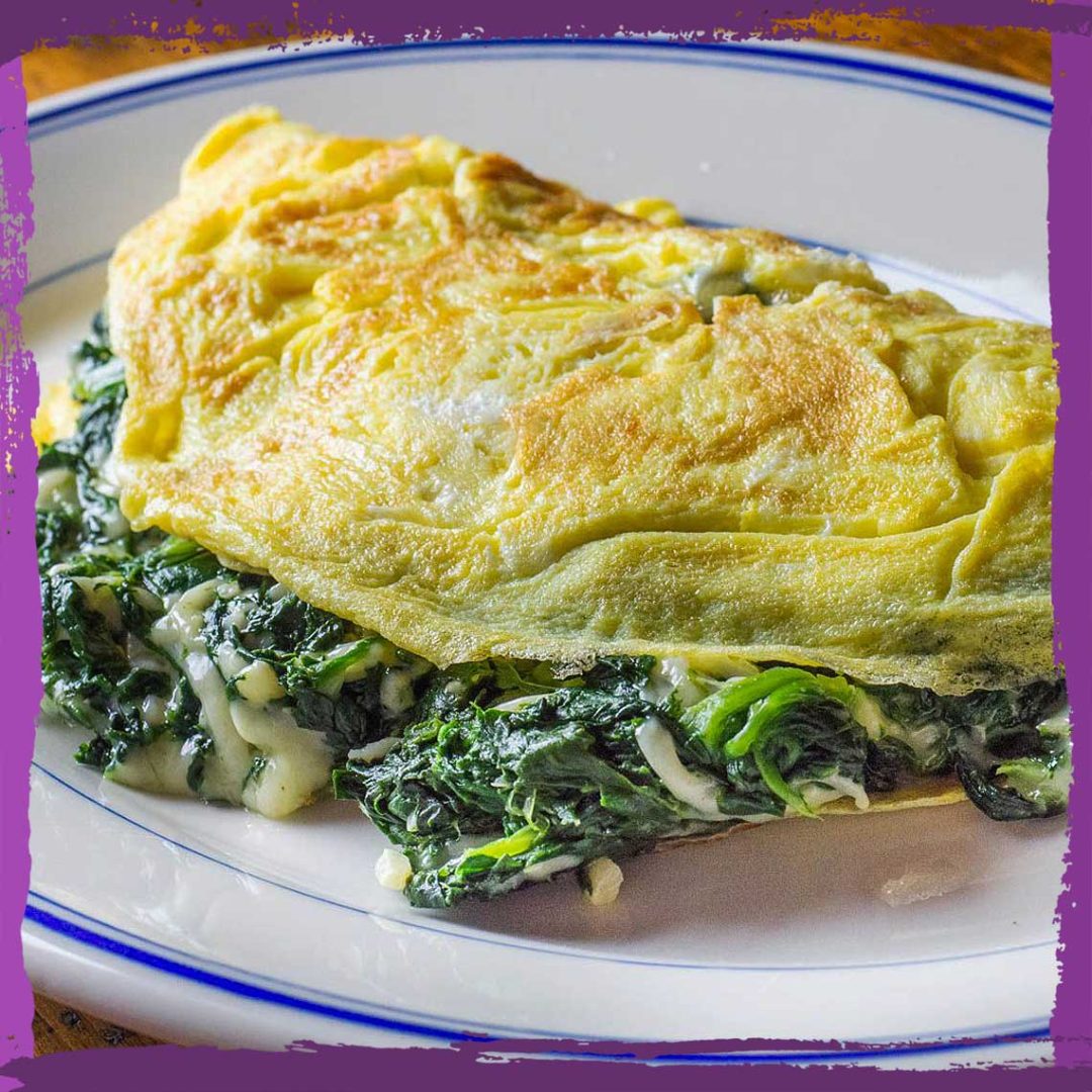 Spinach and Swiss Omelet